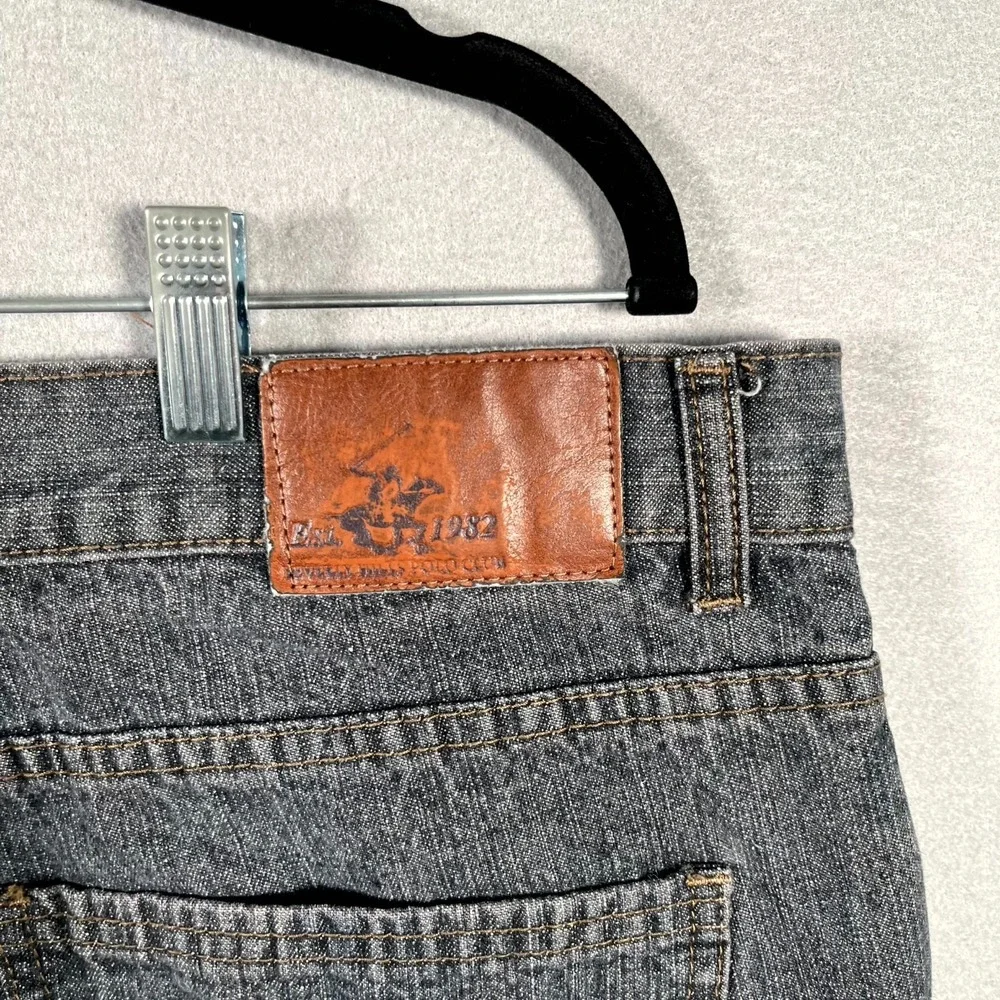 Beverly Hills Polo Club Jeans Mens 36x32 Gray Denim‎ Medium Wash Straight Leg